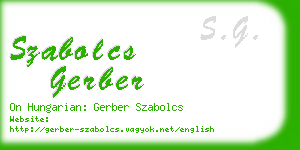 szabolcs gerber business card